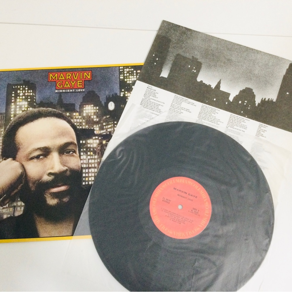 Vintage 1982 Marvin Gaye Midnight Love LP Vinyl Record